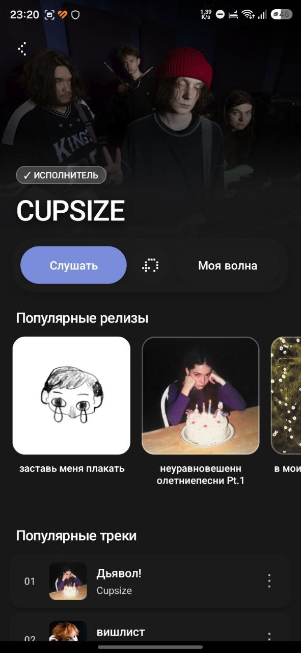 Профиль артиста